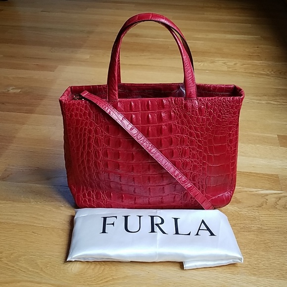 Furla Handbags - Furla Embossed Leather Tote